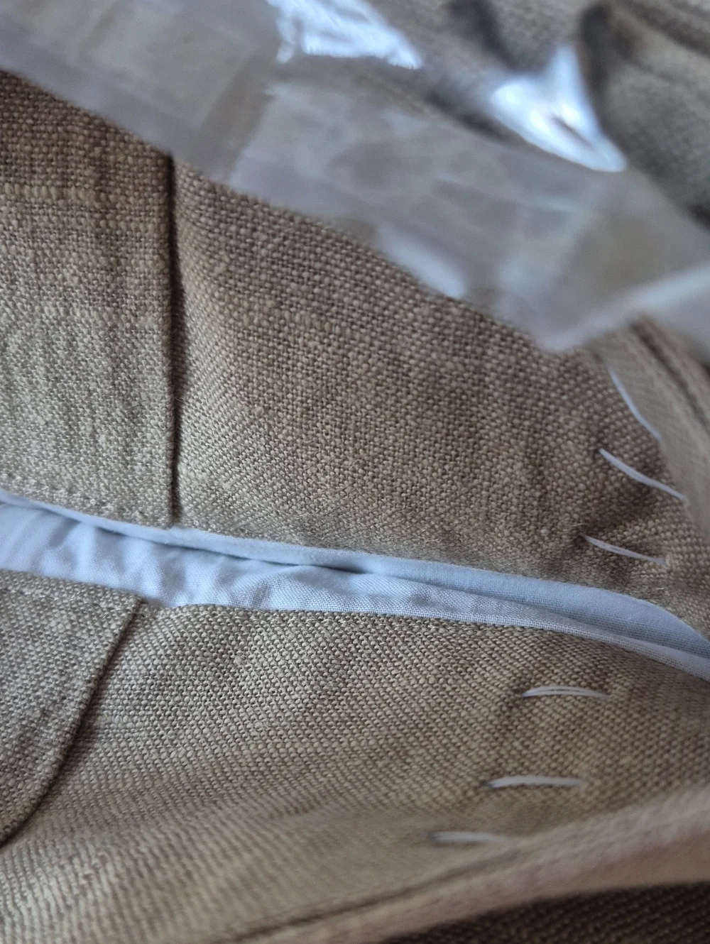 Pottery Barn 2 Emery  3 In 1 Pole Top Curtains Walnut Linen Blend 50 X 108 In L